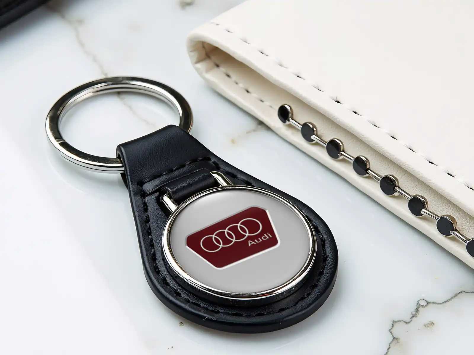 Audi Portachiavi Designer In Pelle Chic Minimo Drift